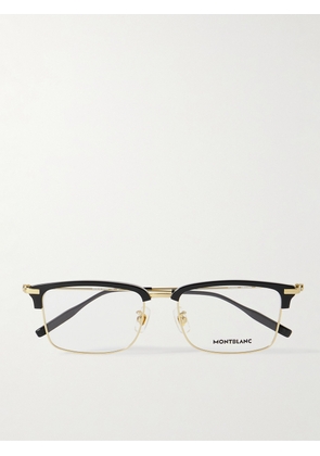 Montblanc - Snowcap Square-Frame Acetate and Gold-Tone Optical Glasses - Men - Black