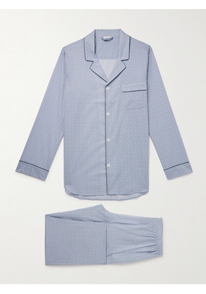 Zimmerli - Camp-Collar Printed Cotton-Voile Pyjama Set - Men - Blue - S