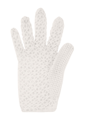 Anna October - Gladys Knit Cotton Gloves - Ivory - M - Moda Operandi