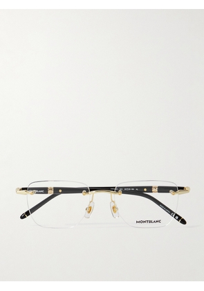 Montblanc - Meisterstück Rimless Square-Frame Acetate and Gold-Tone Optical Glasses - Men - Gold