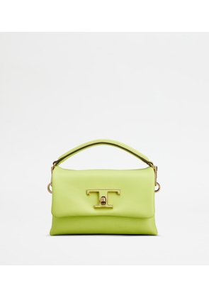 Tod's - T Timeless Flap Bag in Leather Micro, GREEN,  - Bags