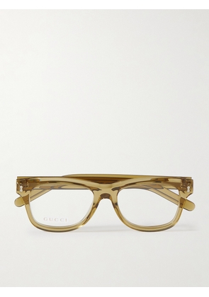 Gucci - D-Frame Recycled-Acetate Optical Glasses - Men - Yellow