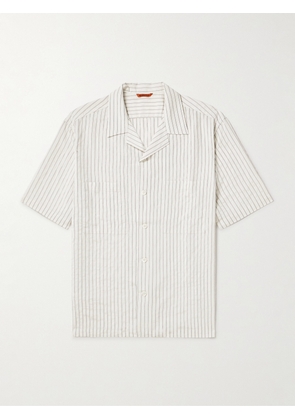 Barena - Solana Striped Modal-Blend Seersucker Shirt - Men - White - IT 44