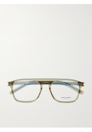 SAINT LAURENT - New Wave D-Frame Acetate Optical Glasses - Men - Green