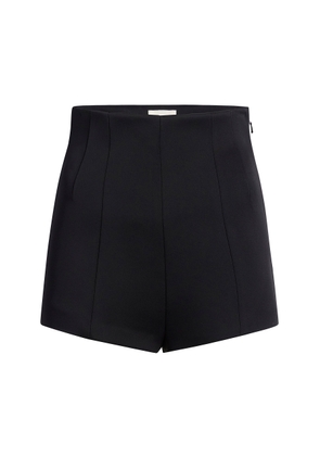 Khaite - Lennman Satin-Crepe Shorts - Black - US 8 - Moda Operandi