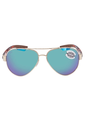 Costa Del Mar SOUTH POINT Green Mirror Polarized Glass Unisex Sunglasses SO 84 OGMGLP 59