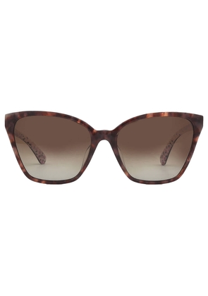 Kate Spade Polarized Brown Gradient Cat Eye Ladies Sunglasses AMIYAH/G/S 0086/LA 56