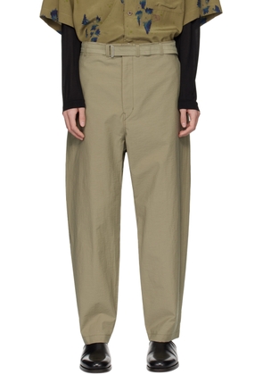 LEMAIRE Khaki Belted Trousers