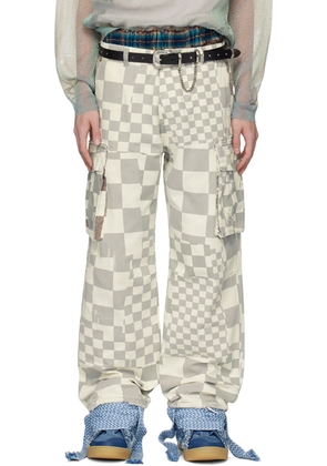 ERL Gray Printed Cargo Pants