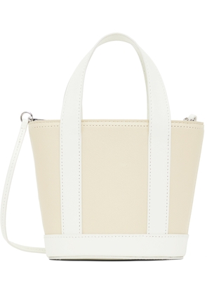 Staud Off-White & White Allora Micro Bag