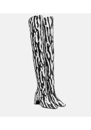 Coperni Printed over-the-knee boots
