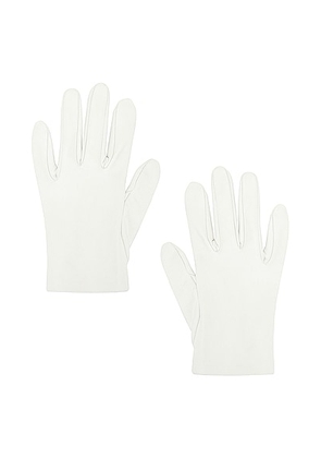The Row Lorella Gloves in Off White - Ivory. Size S (also in ).