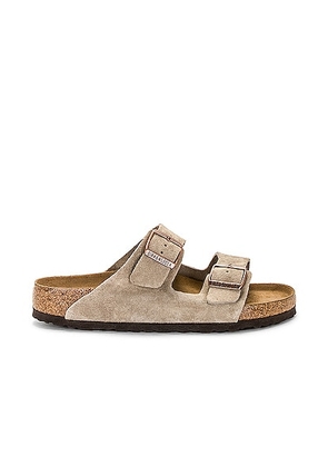 BIRKENSTOCK Arizona Soft Footbed in Taupe - Taupe. Size 42 (also in 41, 43).
