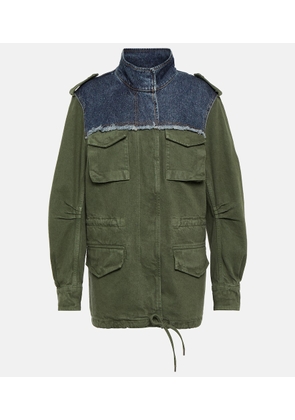 Chloé Utility denim-trimmed cotton-blend jacket