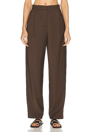 Matteau Relaxed Tailored Pleat Trouser in Coffee - Brown. Size 5 (also in ).