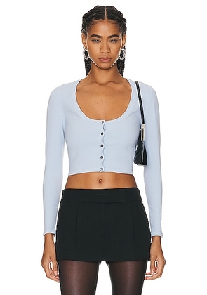 Alexander Wang Long Sleeve Cardigan in Celestial Blue - Baby Blue. Size M (also in L, S, XS).