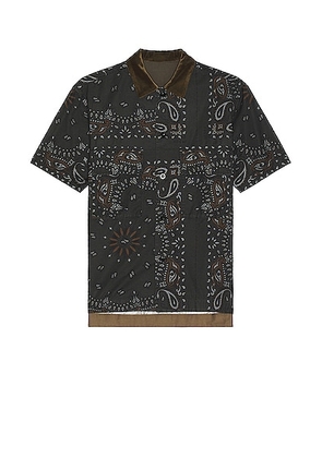 Sacai Bandana Print Shirt in Grey - Grey. Size 4 (also in ).