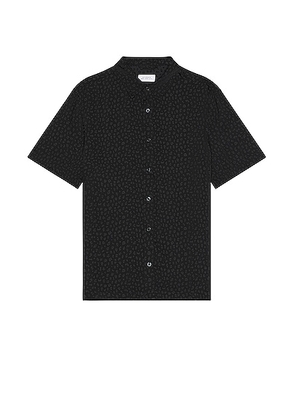 SATURDAYS NYC Bruce Leopard Shirt in Black - Black. Size M (also in S, XL/1X).