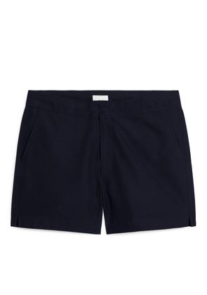 Seersucker Swim Shorts - Blue