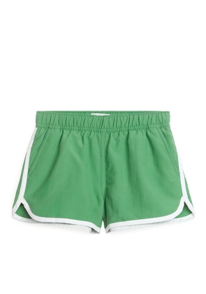 Contrast Binding Swimshorts - Green