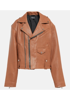 David Koma Oversized leather jacket