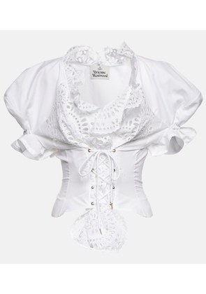 Vivienne Westwood Kate puff-sleeve broderie anglaise top