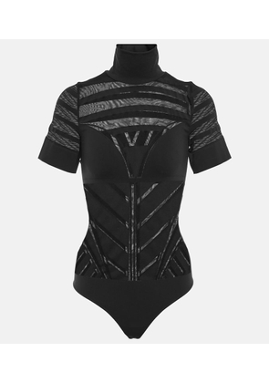 Wolford Logan mesh-paneled bodysuit