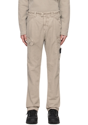 Stone Island Gray Garment-Dyed Cargo Pants