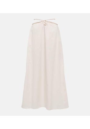 Johanna Ortiz Mother Nature cotton-blend midi skirt