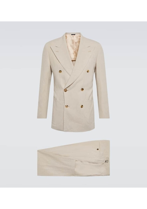 Thom Sweeney Double-breasted linen suit