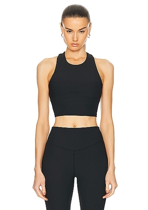 THE UPSIDE Ribbed Samara Crop Top in Black - Black. Size M (also in S, XS).