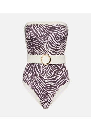 Alexandra Miro Whitney zebra-print swimsuit