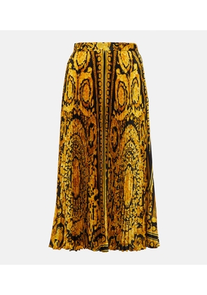 Versace Barocco pleated midi skirt