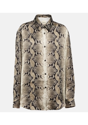 Khaite Argo python-print blouse