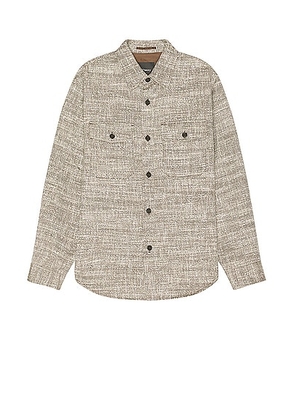 Theory Garvin Tweed Jacket in Coffee Multi - Brown. Size L (also in M, S, XL).