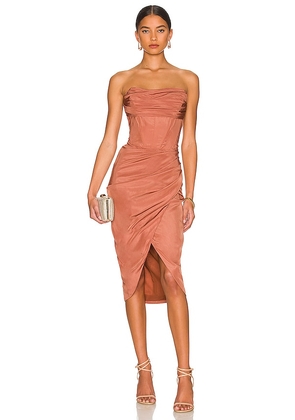 Bardot Jamila Corset Dress in Mauve. Size 8.