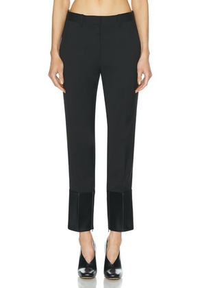 Helmut Lang Tux Cropped Slim Pant in Black - Black. Size 0 (also in 2, 4, 6, 8).