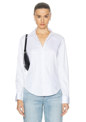 Helmut Lang Fitted Shirt in Optic White - White. Size L (also in M, S, XS).