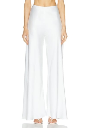 Norma Kamali Bias Elephant Pant in Snow White - White. Size L (also in M, S, XL, XS).