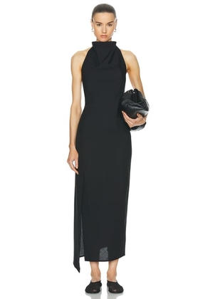 Rohe Halter Open Back Dress in Noir - Black. Size 34 (also in 36, 38, 40, 42).