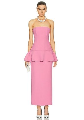 Rowen Rose Bustier Maxi Dress in Pink - Pink. Size 34 (also in 36, 40).