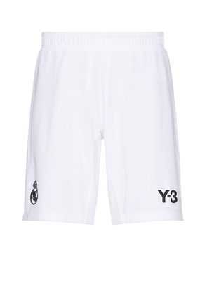 Y-3 Yohji Yamamoto x Real Madrid Pre Shorts in White - White. Size L (also in M, XL/1X).