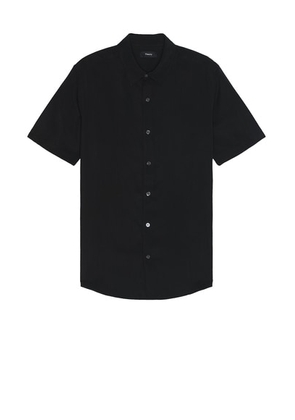 Theory Irving Short Sleeve Shirt in Black - Black. Size L (also in M, S, XXL/2X).