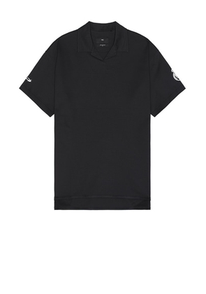 Y-3 Yohji Yamamoto X Real Madrid Short Sleeve Polo in Black - Black. Size L (also in M, S, XL/1X).