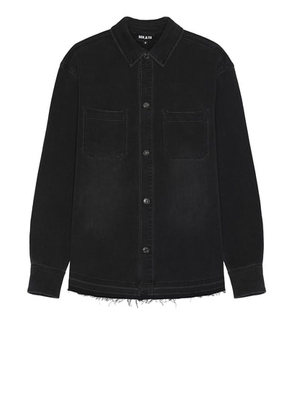 SER.O.YA Alex Shirt in Midnight - Black. Size L (also in M, S, XL).