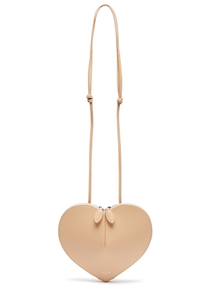 Alaïa Le Coeur Leather Cross-body bag - Peach