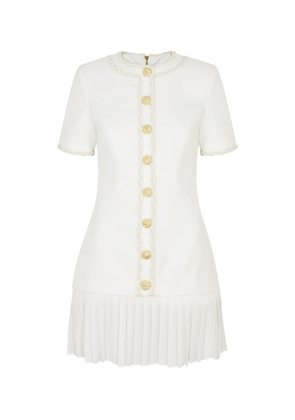Rebecca Vallance Clarisse Bouclé Cotton-blend Mini Dress - Ivory - 8 (UK8 / S)