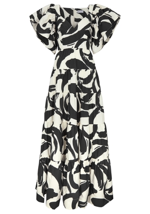 Rebecca Vallance Pompidou Printed Taffeta Maxi Dress - Black - 12 (UK12 / M)