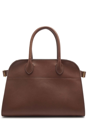 The Row Soft Margaux 10 Leather top Handle bag - Burgundy