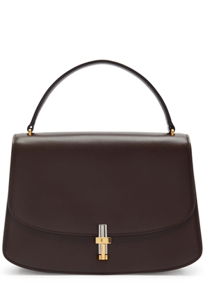 The Row Sofia 10 Leather top Handle bag - Dark Brown